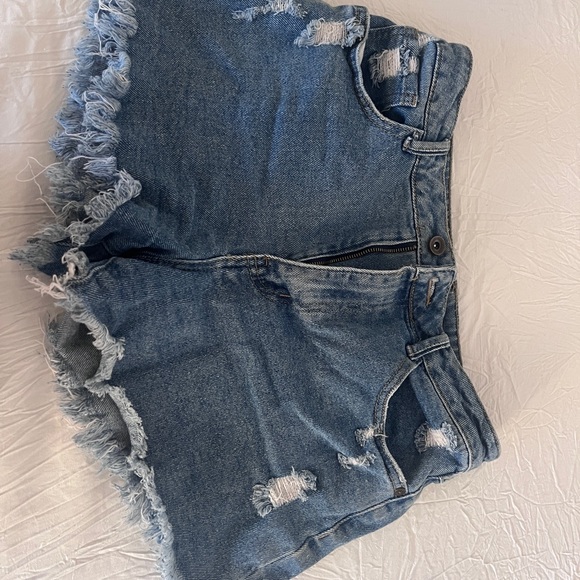 Rewash Blue Distressed Jean Shorts - Picture 1 of 3